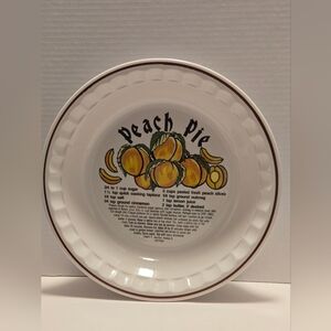 Hancock Peach Pie Recipe Ceramic Pie Plate